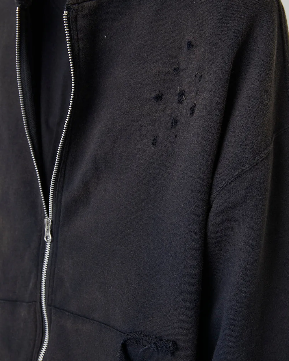 DEVIL DAMAGE SWEAT HOODIE｜BLACK