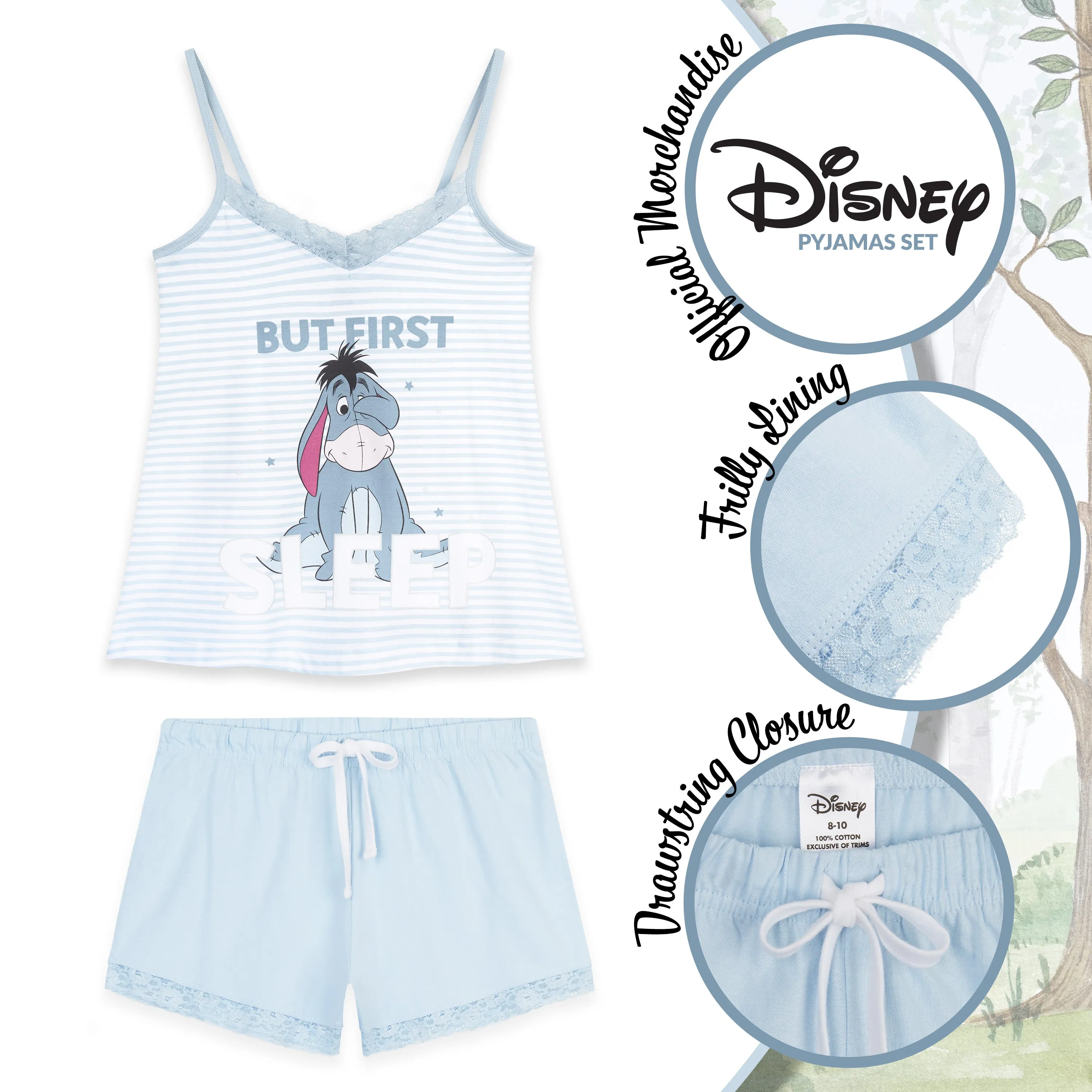 Disney Womens Pyjama Sets, Ladies Pyjamas, Eeyore Gifts for Women