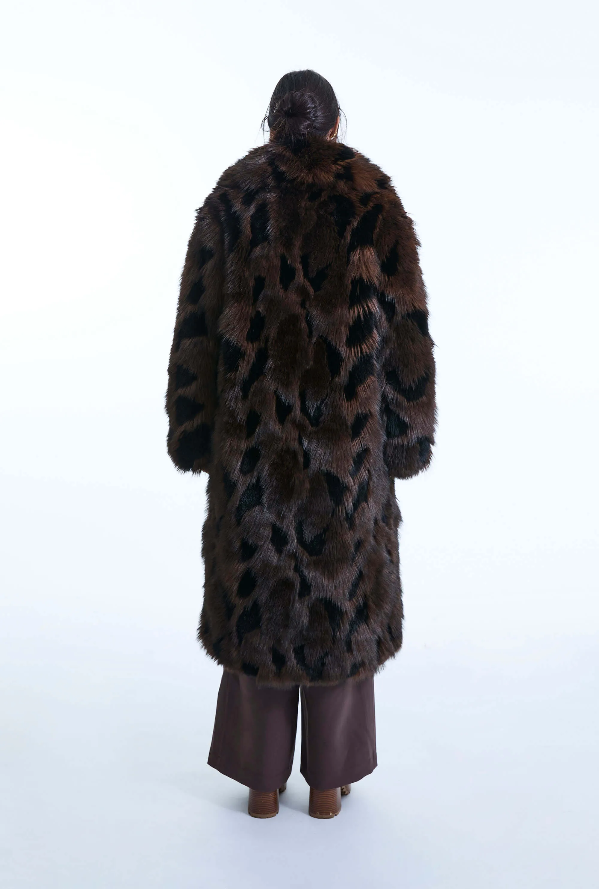 Distressed Faux Fur Coat