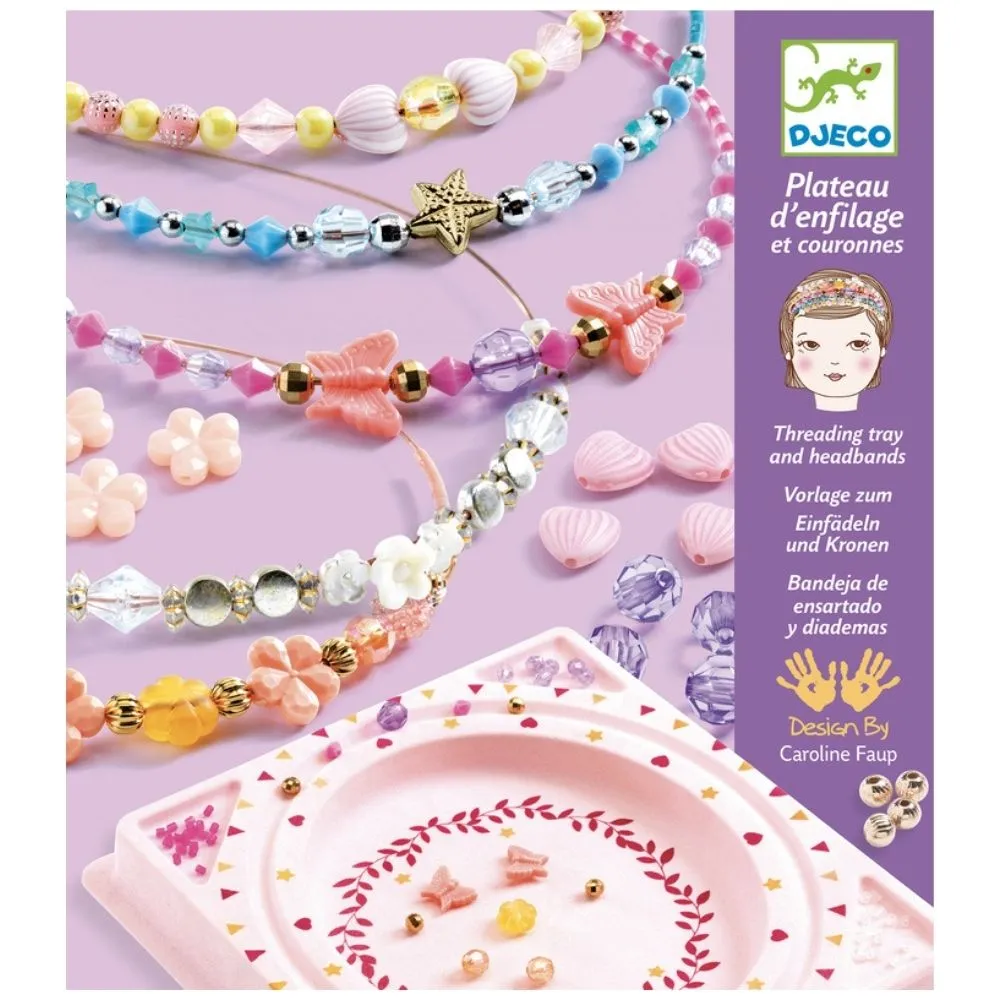 Djeco Headbands and Threading Tray - Precious