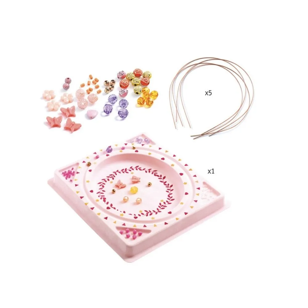 Djeco Headbands and Threading Tray - Precious