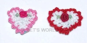 Dog Hair Accessories-Crochet Hearts with Elastics