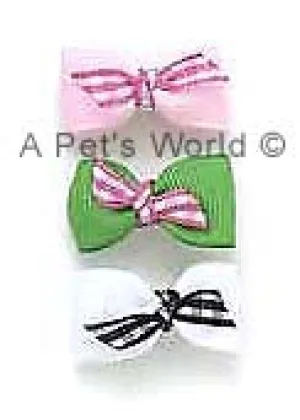 Dog Hair Bows-Gingham Twist
