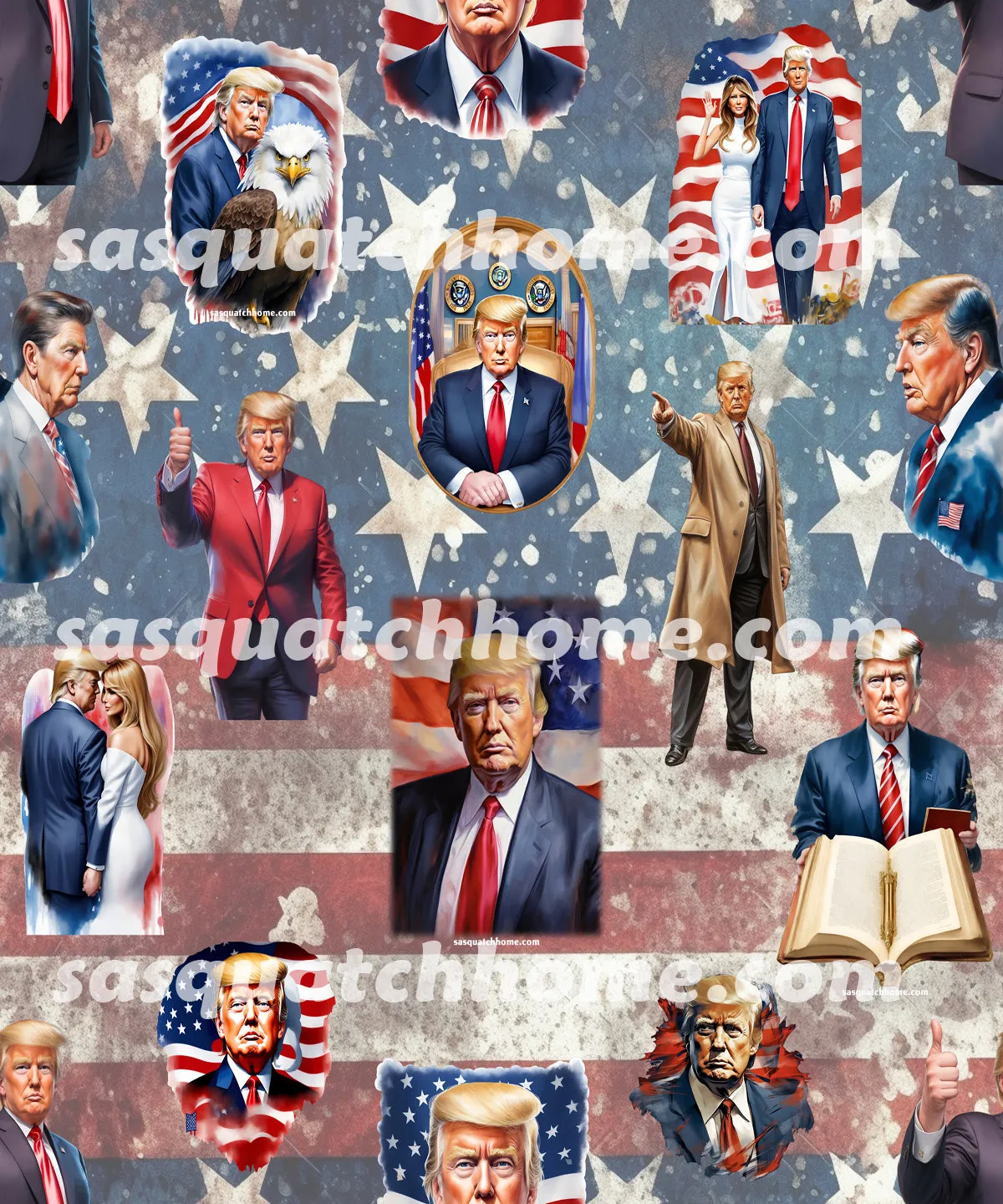 Donald Trump Themed Womens 2 piece Lacy Pajamas / lingerie