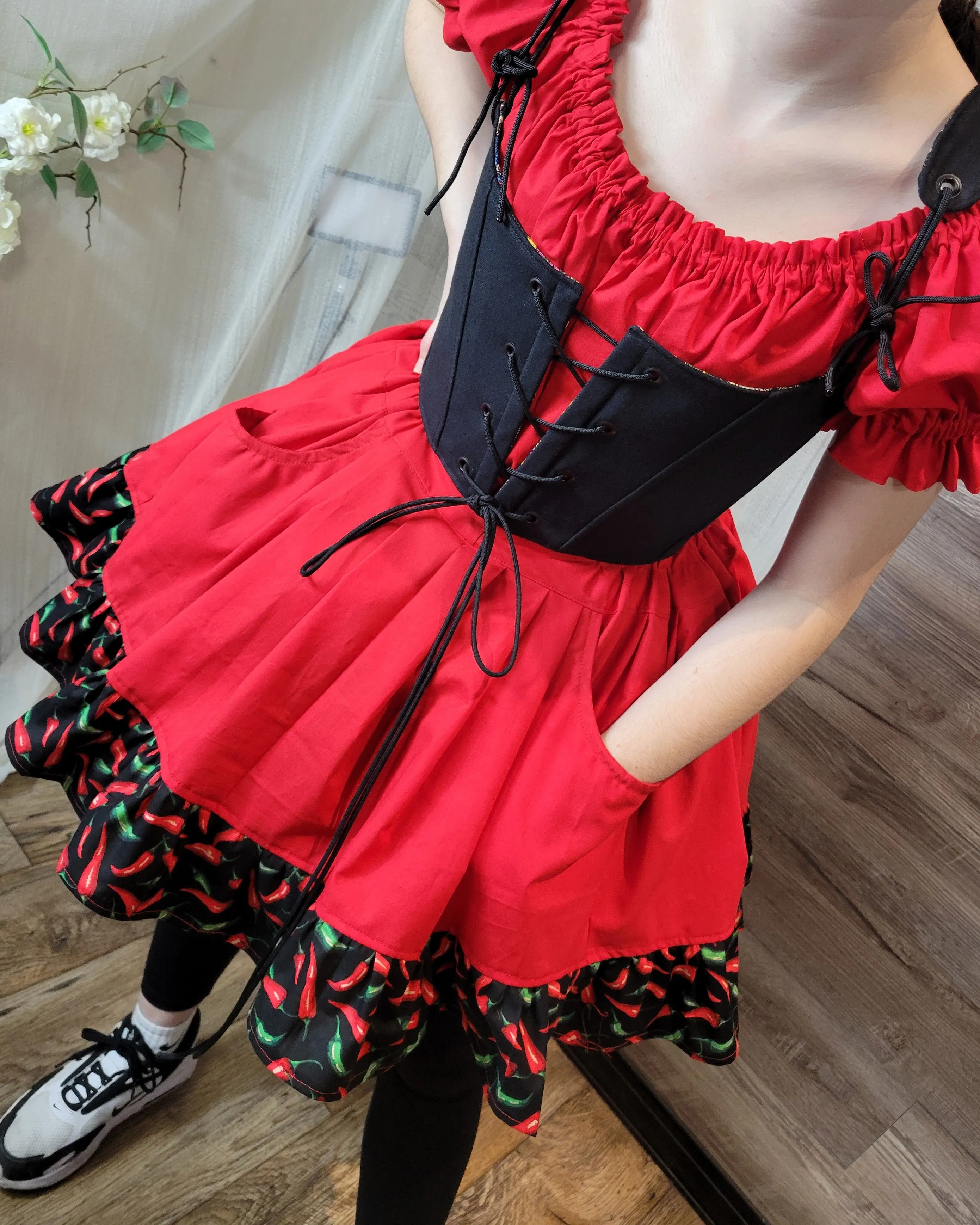 Drawstring Spicy Skirt with Pockets - Variety of Colors