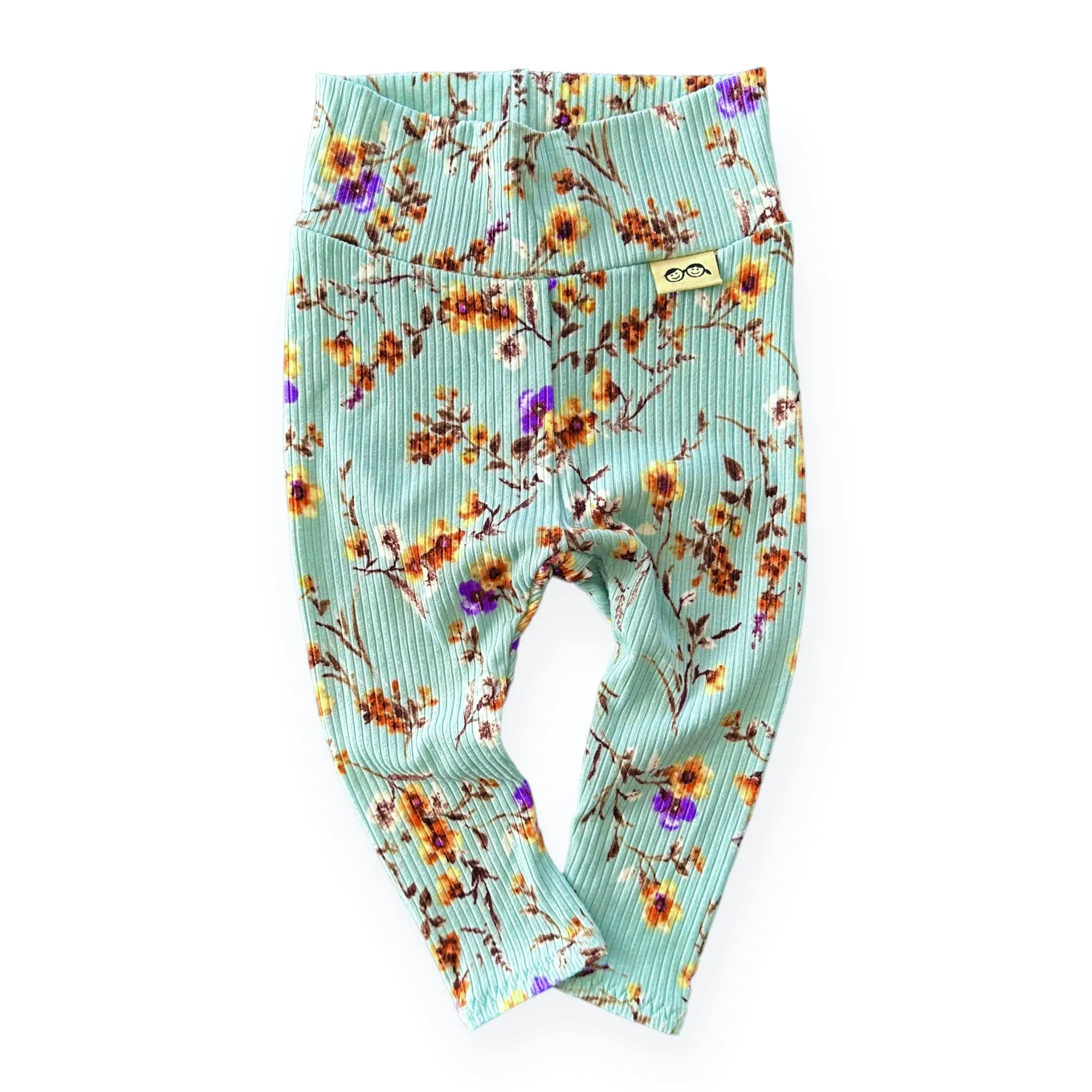 Dried Floral on Sage Ribbed Lounge Set