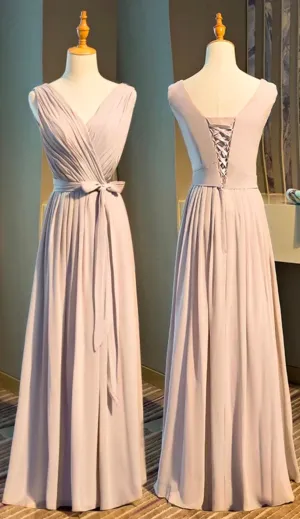 Dusty pink multi style chiffon bridesmaid dresses