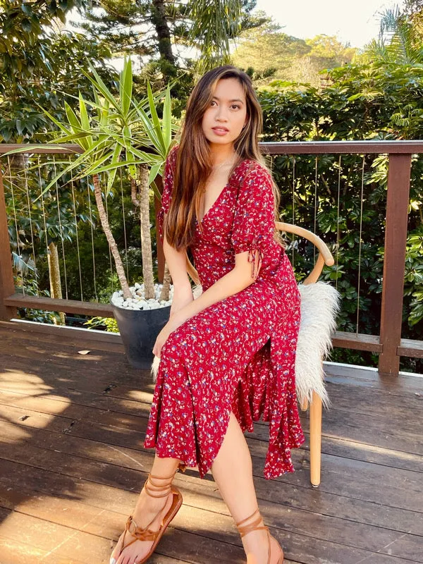 Dylan Red Midi Dress