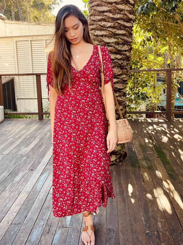 Dylan Red Midi Dress