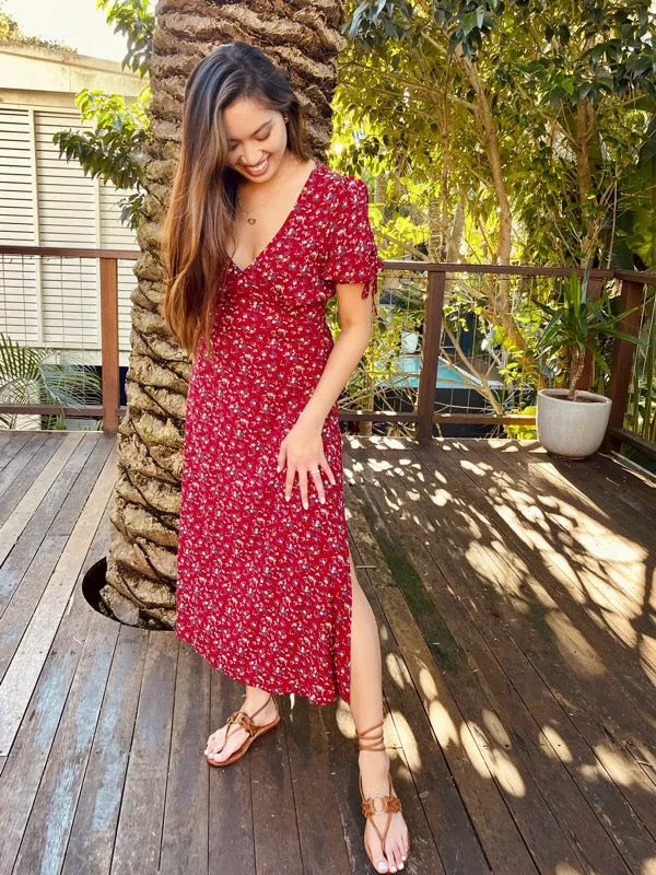 Dylan Red Midi Dress