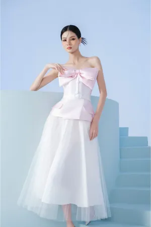 Early Spring 2023 new tube top bow top   skirt suit set- Amanha