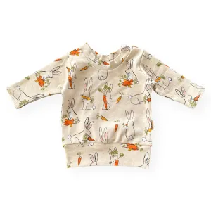 Easter Bunnies with Carrots Lounge Top