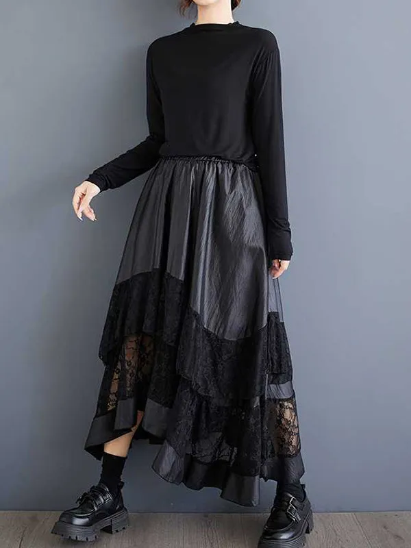 Elasticity Layered Split-Joint A-Line Loose Skirts Bottoms