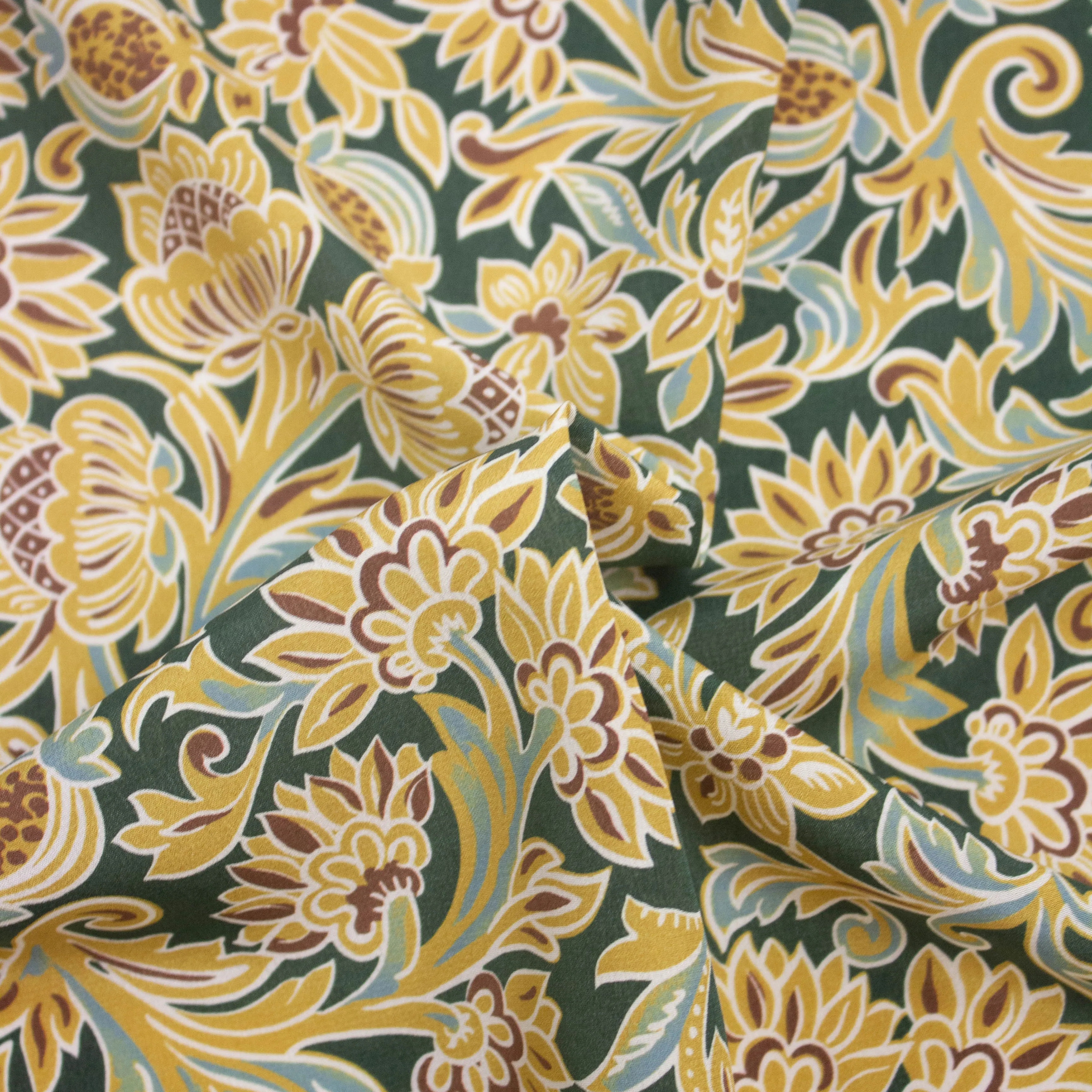 Elle Multicolour Floral Silk Crepe de Chine