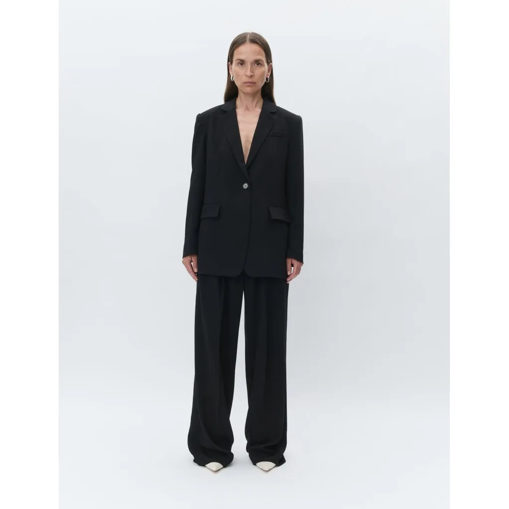 Elton Black Single Breasted Blazer