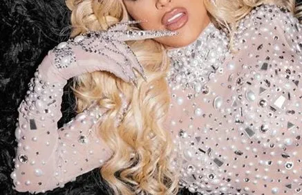 Embellished Catsuit Rhinestones Jumpsuit Crystal Outfits Pearls Bodysuit Shows Costume