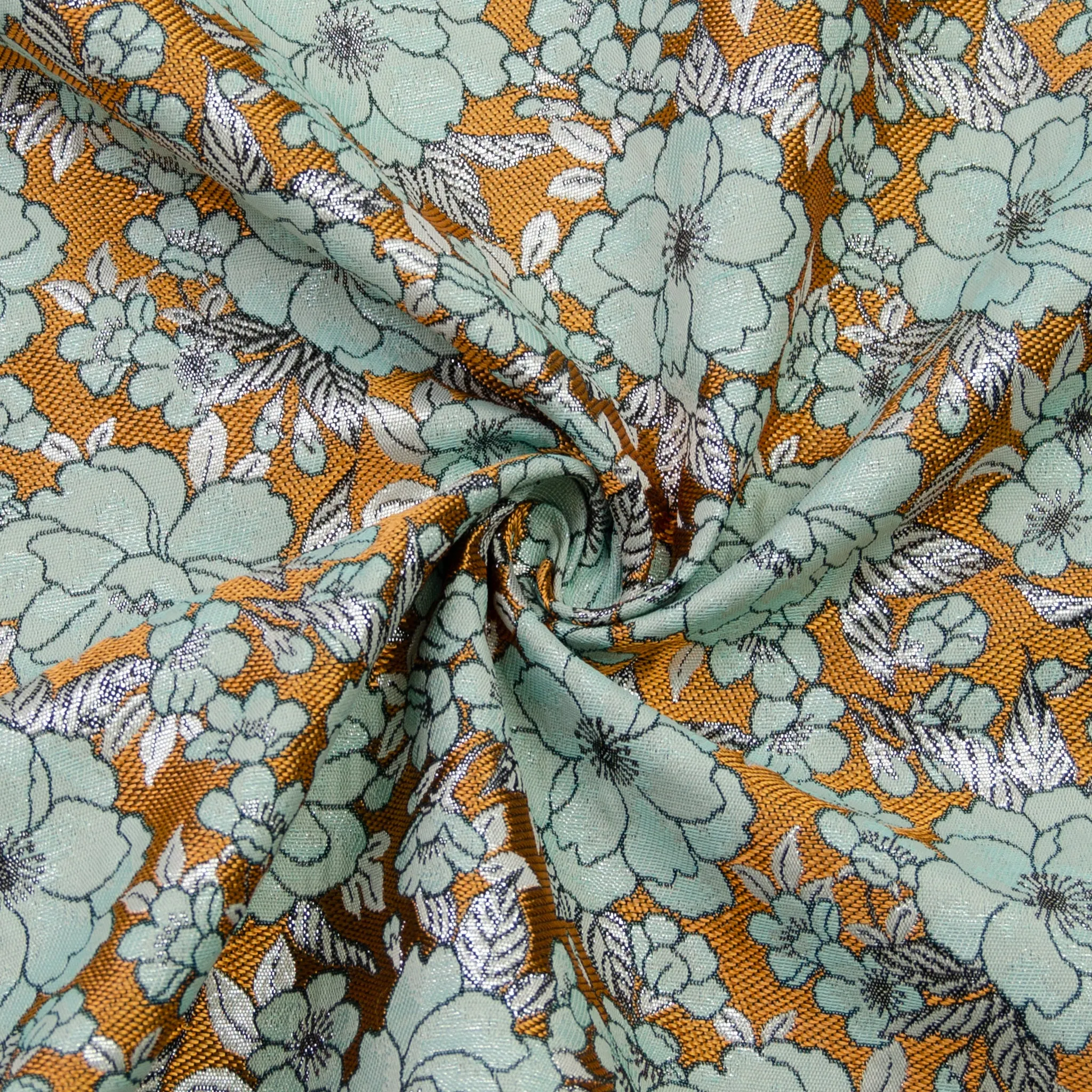 Emery Flowers Jacquard Polyester Blend