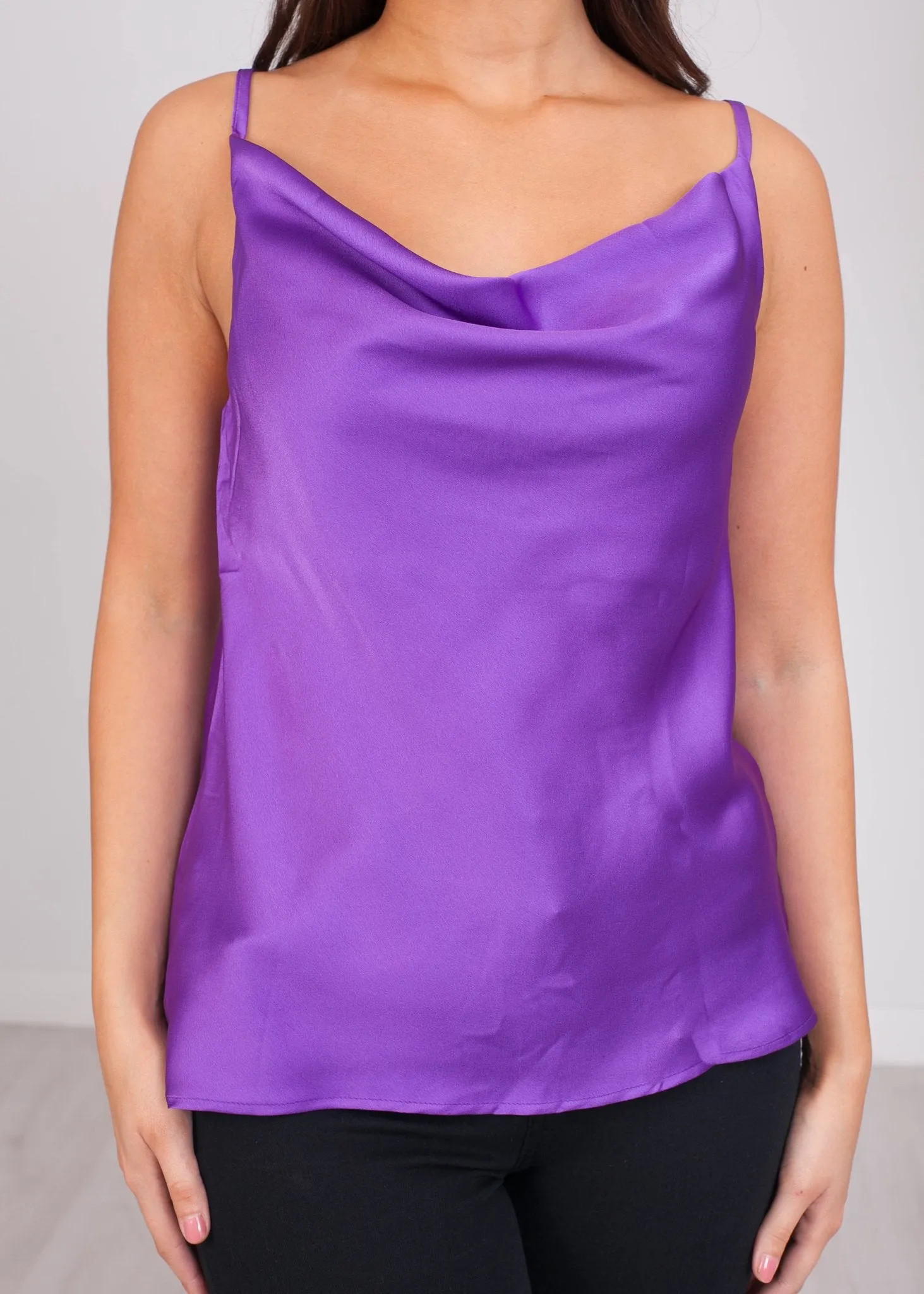 Emilia Violet Cowl Neck Cami