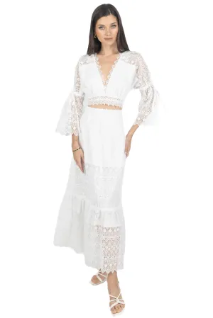 Emily Guipure Lace Top & Maxi Skirt Set