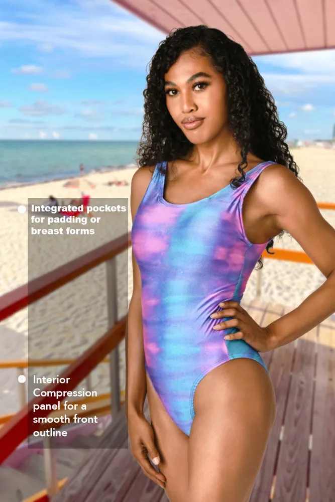 En Femme Scoop Neck Sport Tank Tucking Swimsuit