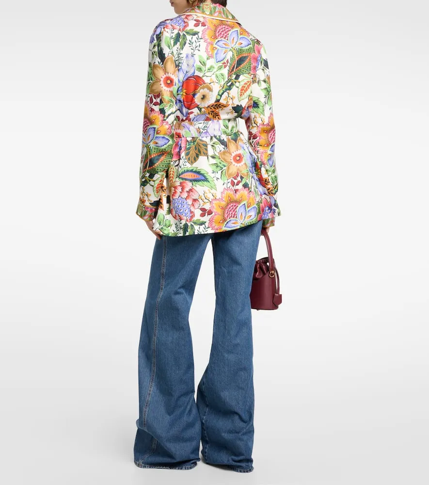 Etro Floral silk wrap jacket