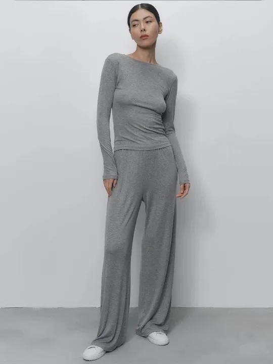 Eugenia Minimalist Knit Tracksuit Set