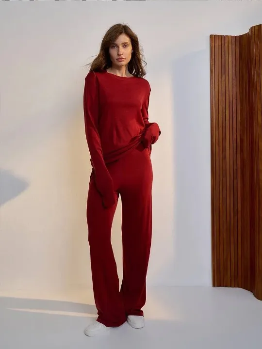Eugenia Minimalist Knit Tracksuit Set