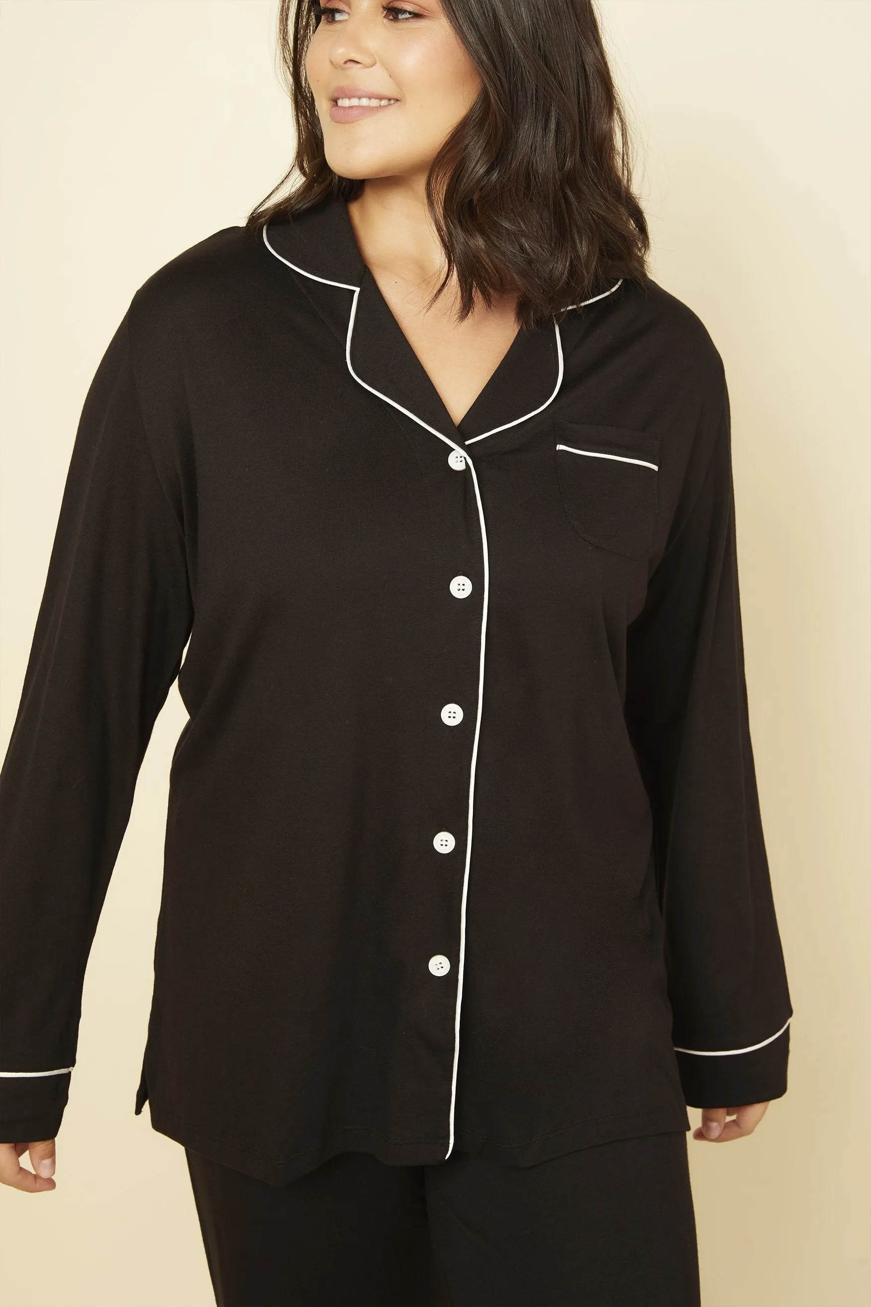 Extended Long Sleeve Top & Pant Pajama Set