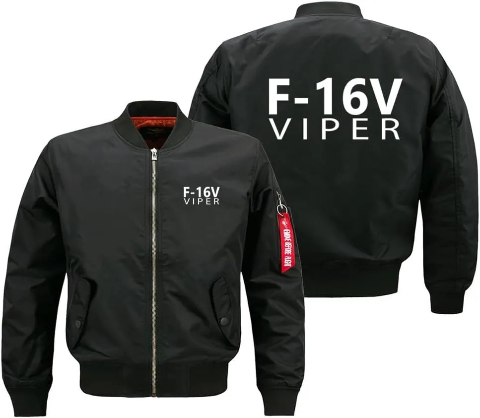F-16V Pilots Aircraft Men's Aviator Ma1 Bomber Jackets Windbreaker Lightweight Coat