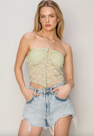 faeth lace crop top