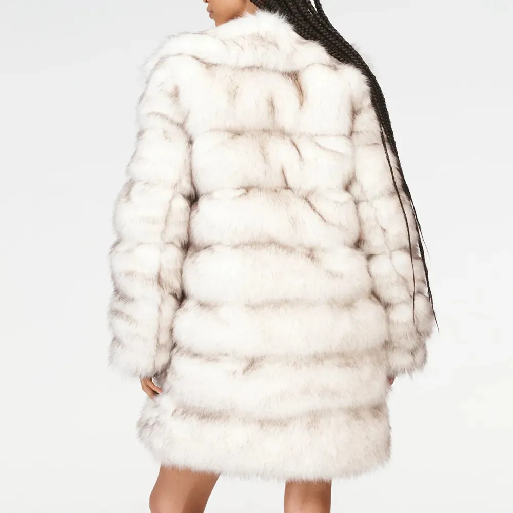 Faux Fox Fur Coat