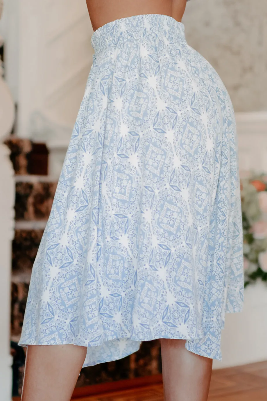 Feeling Fantastic Two Piece Skirt Set (Blue)