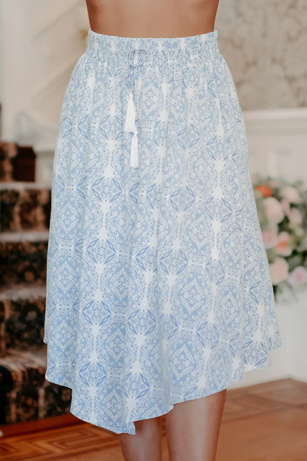 Feeling Fantastic Two Piece Skirt Set (Blue)