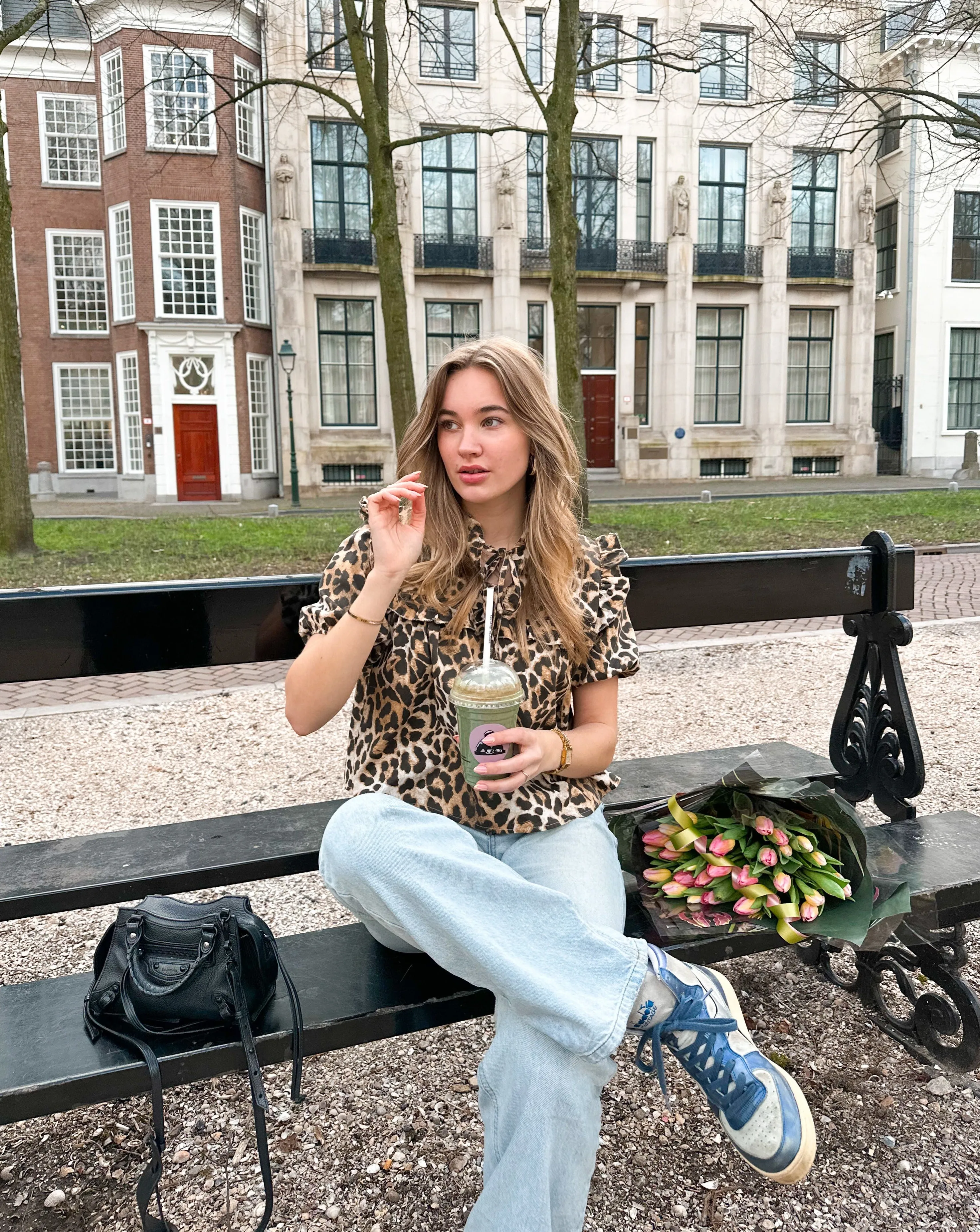 Fien Ruffle Blouse Panter