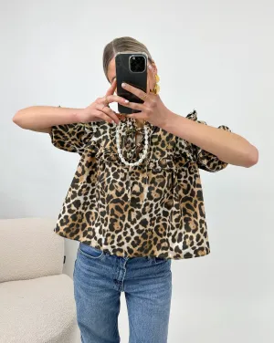 Fien Ruffle Blouse Panter