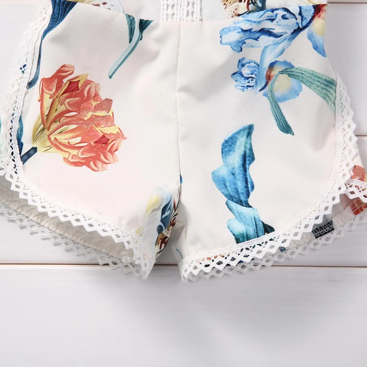 Floral Baby Girl Lily Flower Romper Jumpsuit Sunsuit Outfits