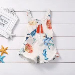 Floral Baby Girl Lily Flower Romper Jumpsuit Sunsuit Outfits