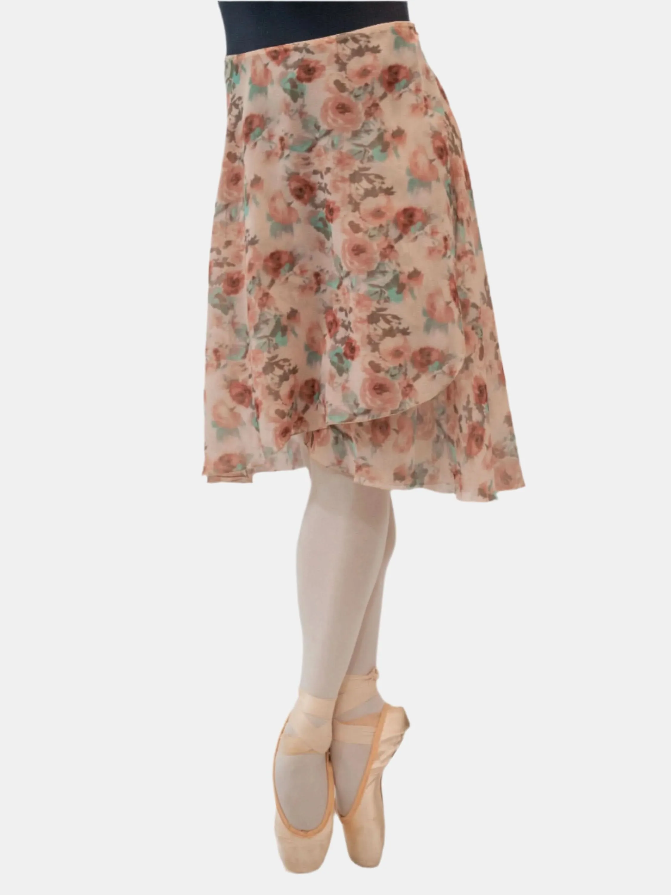 Floral Brown Wrap Long Dance Skirt MP310