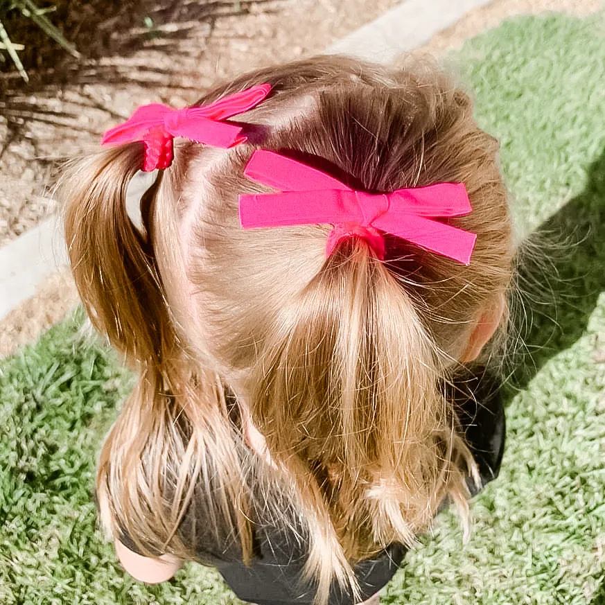 Floral Fabric School Girl Bow Headband | Hair Clip