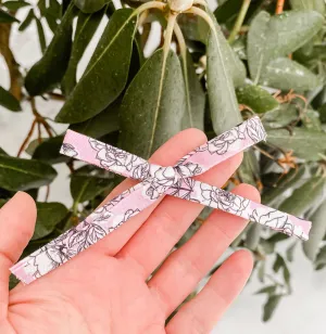 Floral Fabric School Girl Bow Headband | Hair Clip
