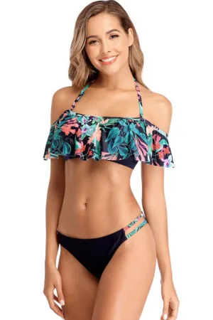 Floral Flouncy Bikini Set