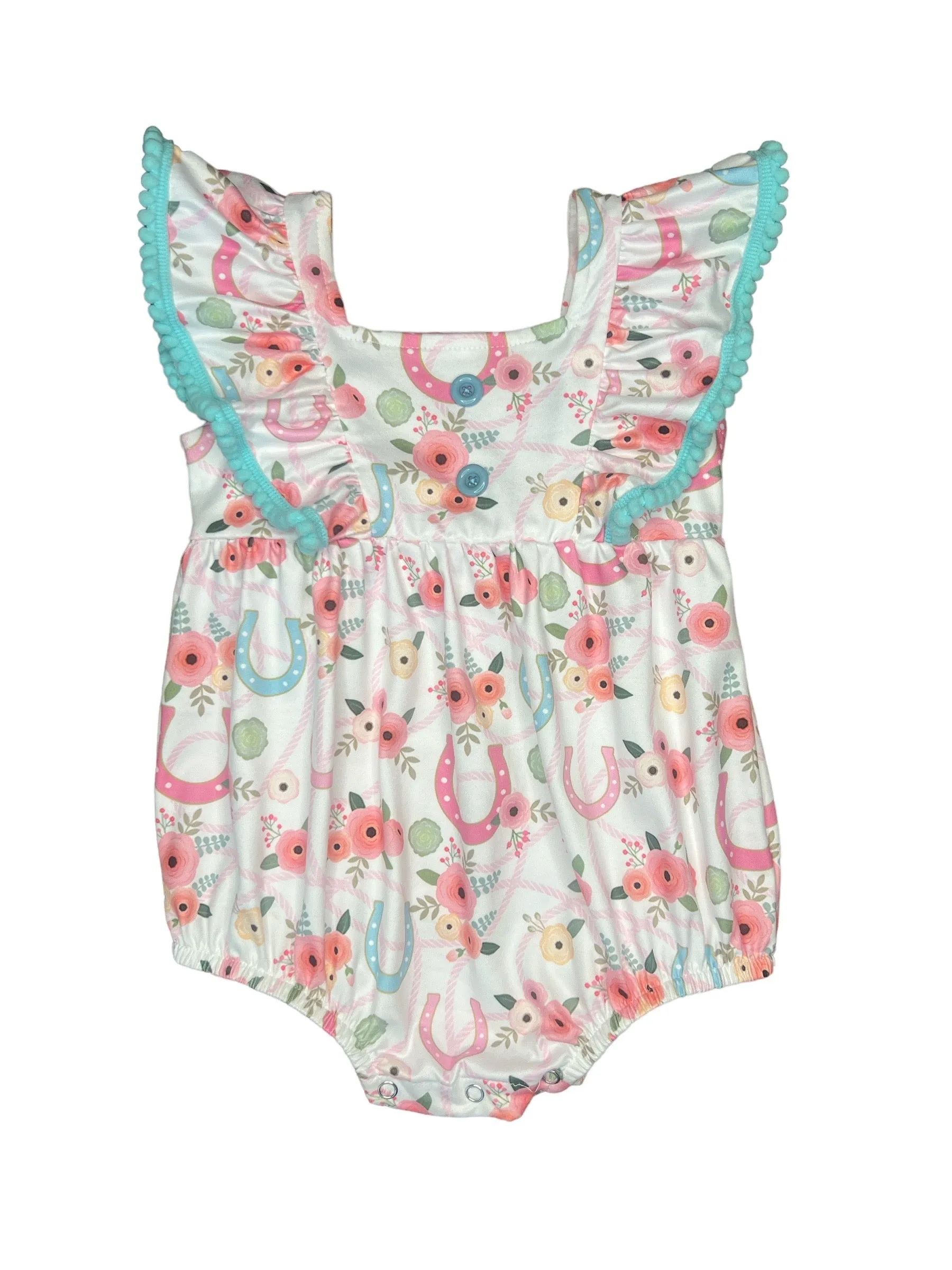 Floral Horseshoe Romper Baby (0-18M)
