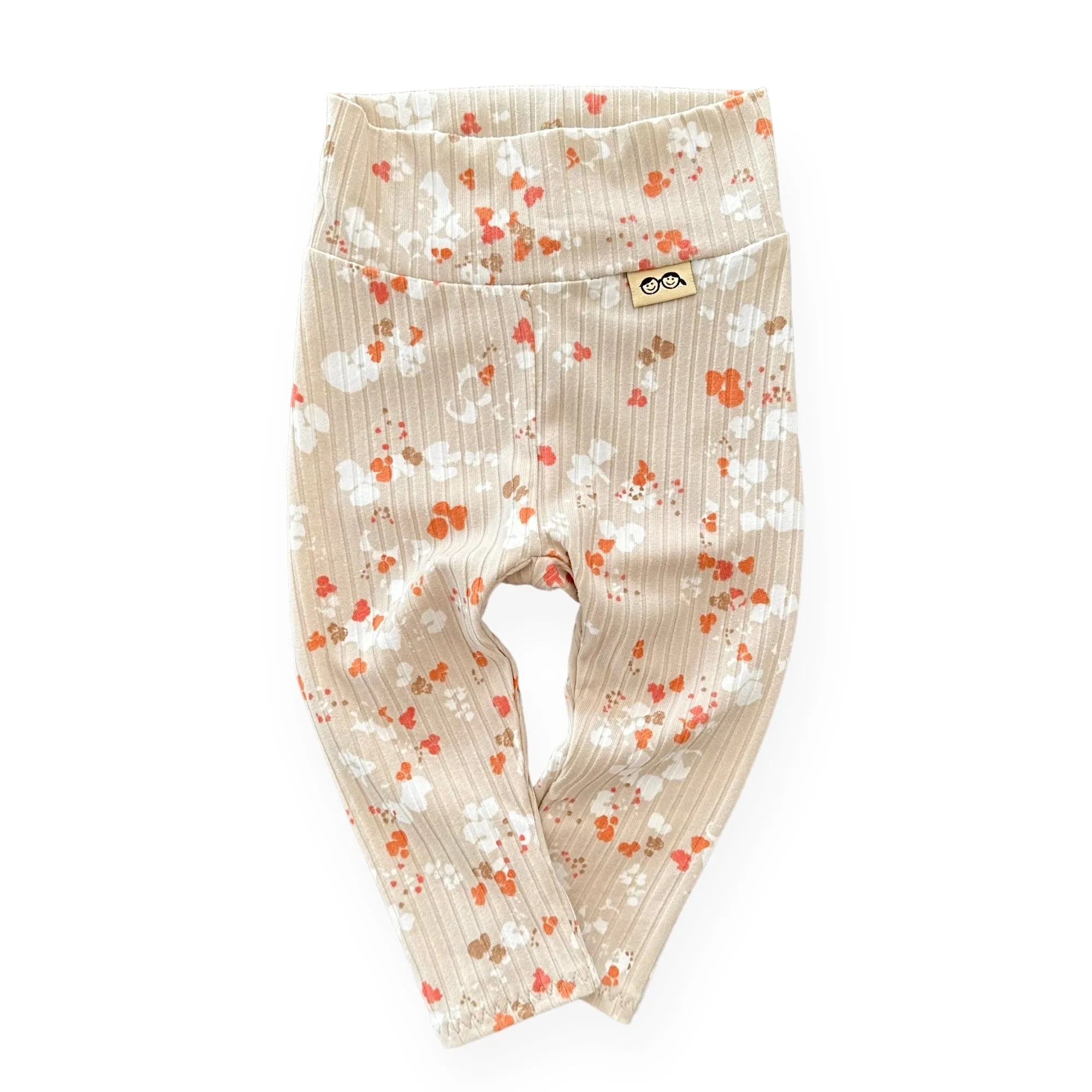 Floral Latte Ribbed Lounge Set
