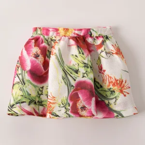 Floral Mesh Skirt