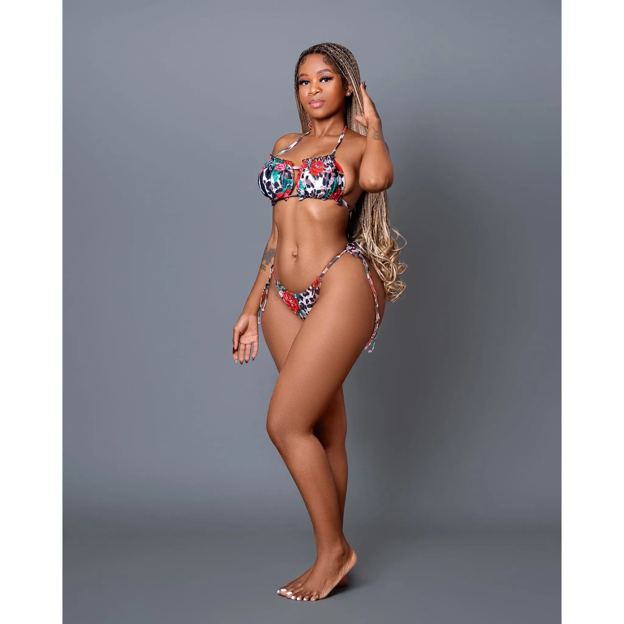 Floral Printed sexy bikini set.