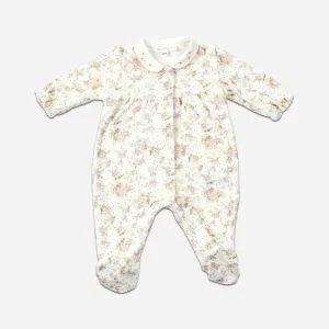 Floral Velour Pajama Onesie
