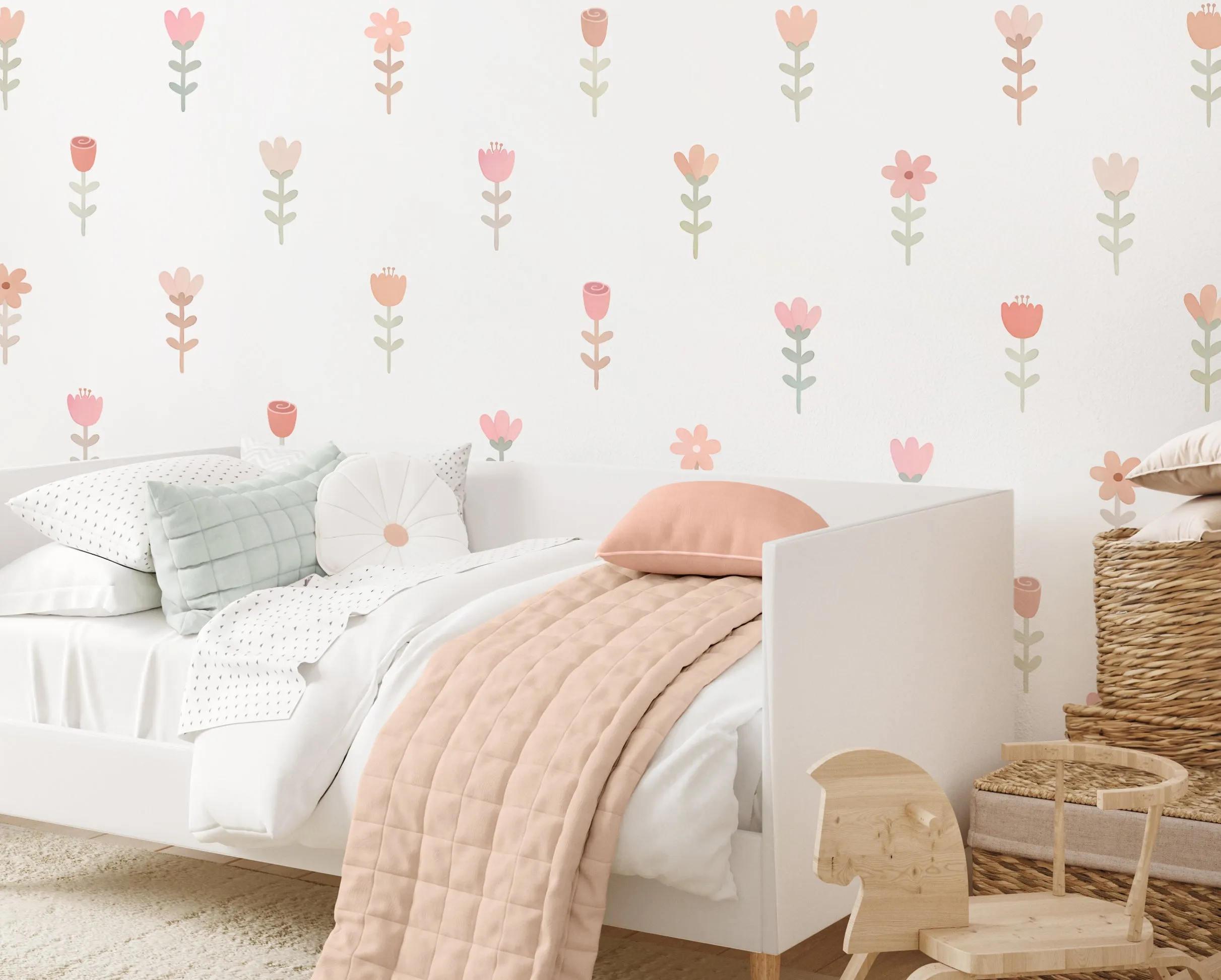 Flower Festival Fabric Wall Decal Set
