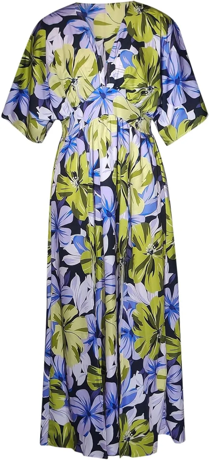 Flower Girl Dresses Summer Short Sleeve Boho Wedding Guest Dress Floral Flowy Maxi Dresses