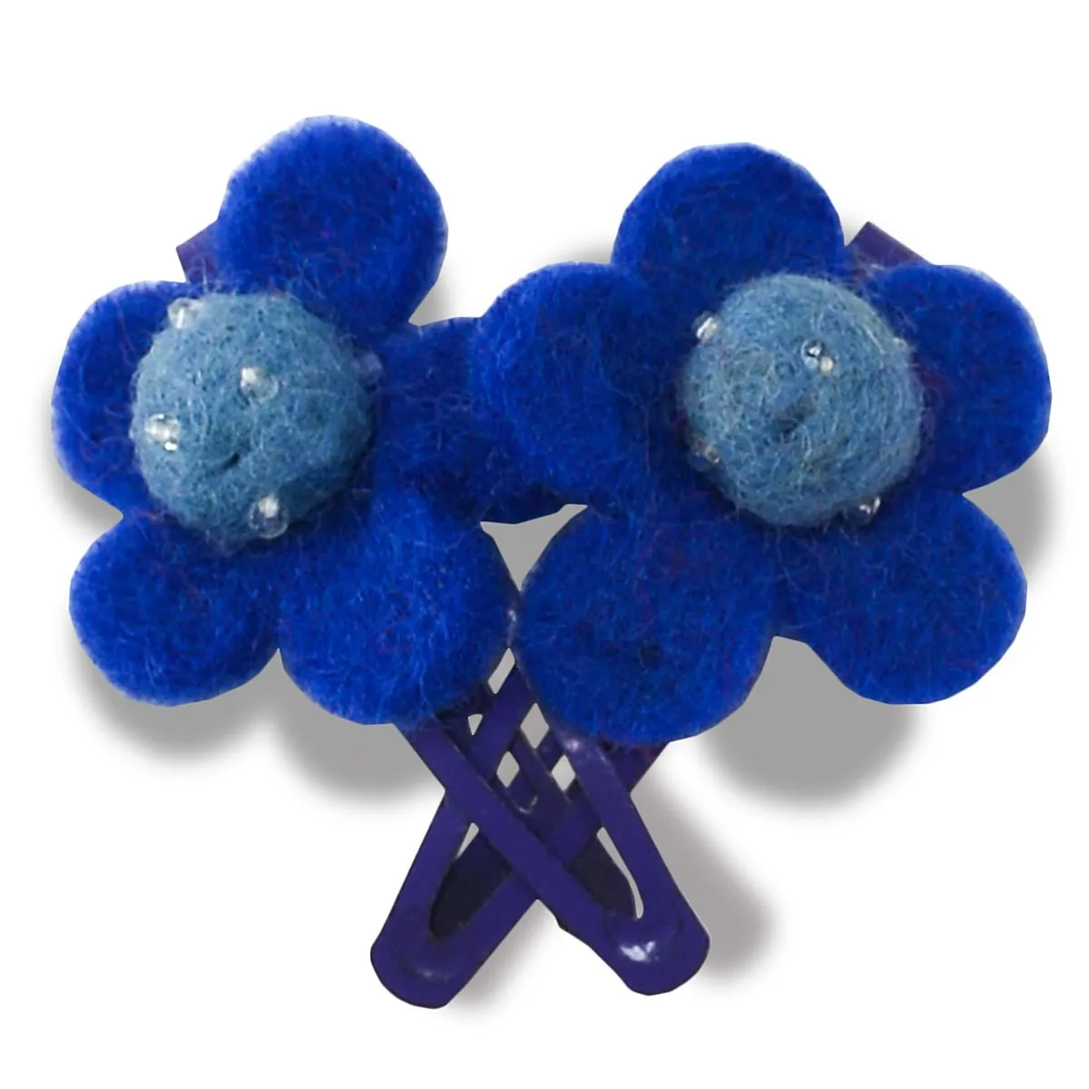 Flower with Ball Hair clips Set