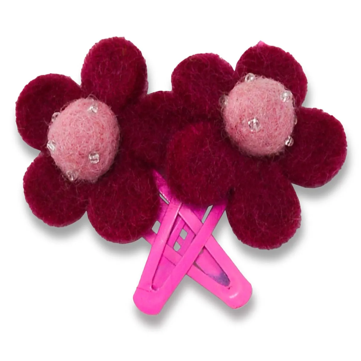 Flower with Ball Hair clips Set